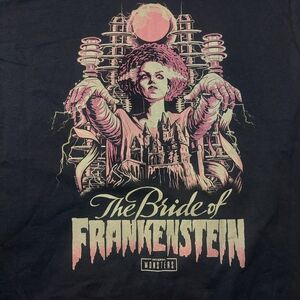 Bride of Frankenstein Graphic Tee Large Universal Monsters Blue Short Sleeve